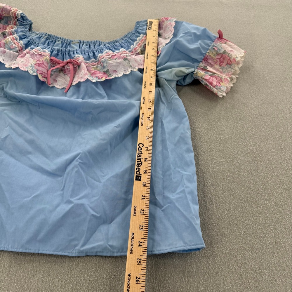 Vintage Square Dance Outfit Western Prairie Full Circle Skirt Ruffle Blouse XL - Picture 5 of 12